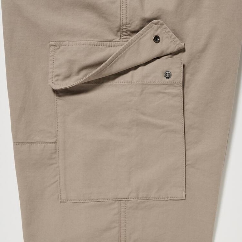 Pánské Kalhoty Uniqlo Utility Cargo Béžový | TYLHPUM-17