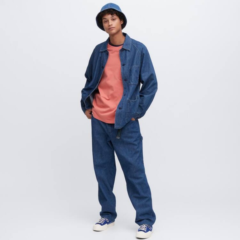 Pánské Klobouky Uniqlo Denim Metro Blankyt | BTVRSEC-37