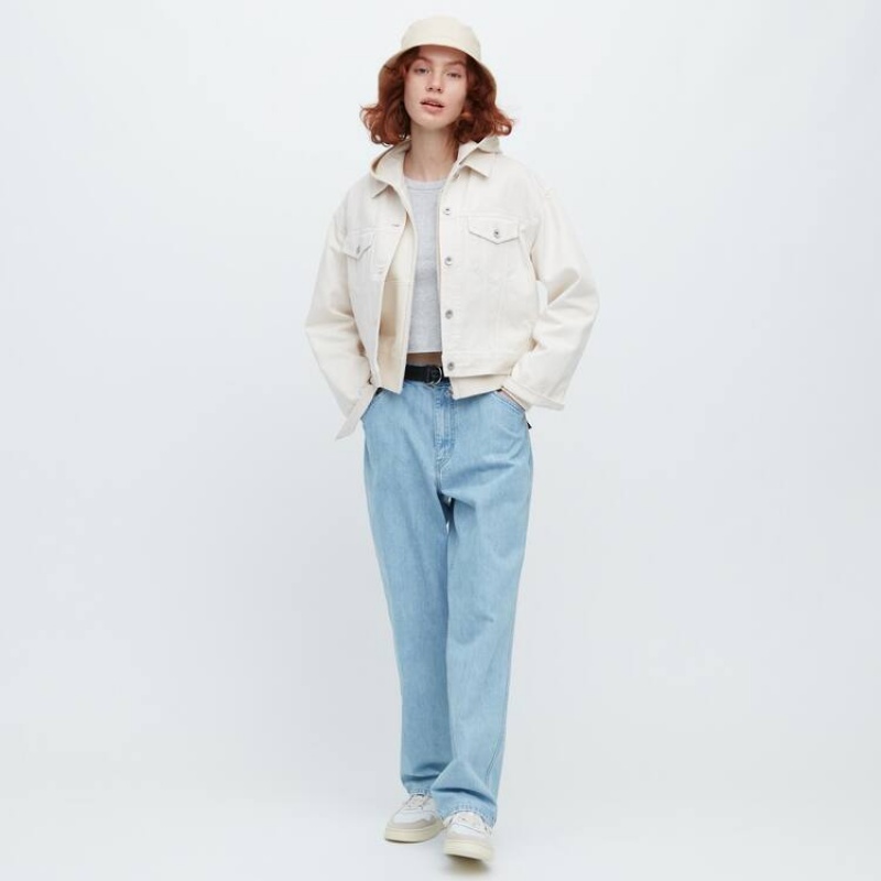 Pánské Klobouky Uniqlo Linen Blend Bucket Bílé | AVQWBDG-70