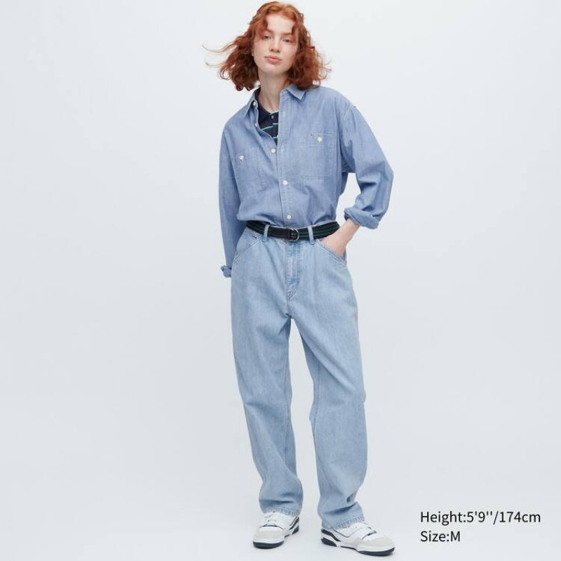 Pánské Košile Uniqlo Chambray Regular Fit Pracovní (Regular Collar) Blankyt | MJUORBW-97