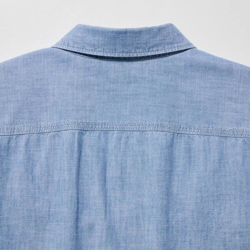 Pánské Košile Uniqlo Chambray Regular Fit Pracovní (Regular Collar) Blankyt | MJUORBW-97