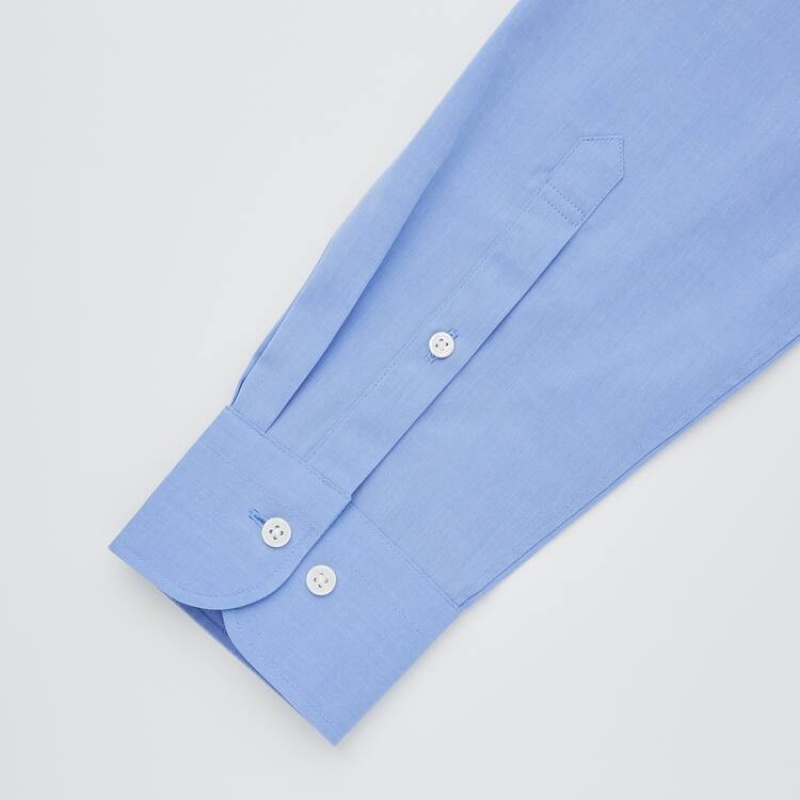 Pánské Košile Uniqlo Easy Care Broadcloth Stretch Slim Fit (Regular Collar) Blankyt | IZYLXPB-75