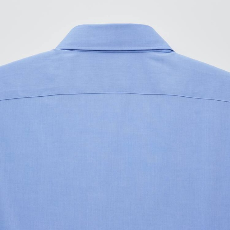 Pánské Košile Uniqlo Easy Care Broadcloth Stretch Slim Fit (Regular Collar) Blankyt | IZYLXPB-75