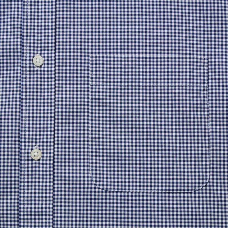 Pánské Košile Uniqlo Extra Fine Bavlněné Broadcloth Checked (Button-down Collar) Blankyt | OPKSFRY-28