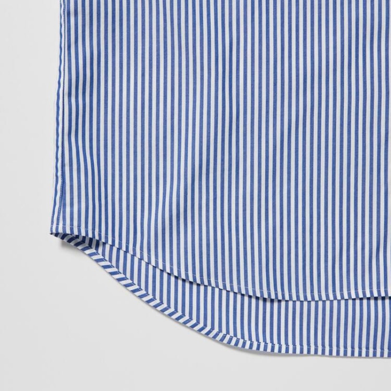 Pánské Košile Uniqlo Extra Fine Bavlněné Broadcloth Regular Fit (Button-down Collar) Blankyt | QTRYBOD-38