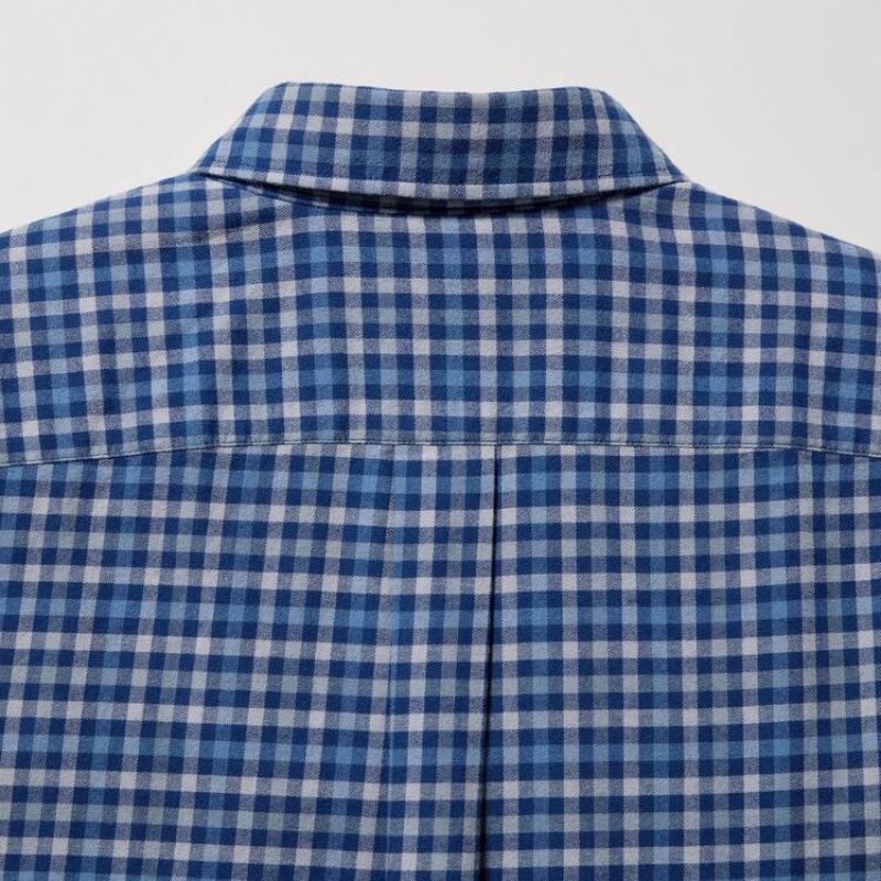 Pánské Košile Uniqlo Flannel Regular Fit Checked (Button-down Collar) Blankyt | PEQIYAO-65