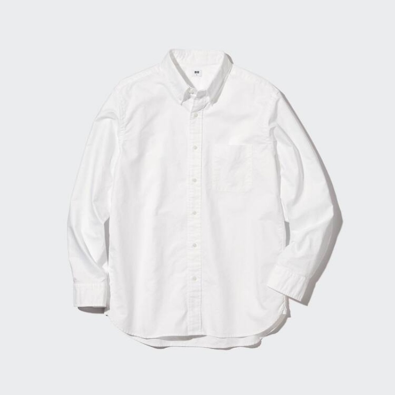 Pánské Košile Uniqlo Regular Fit Oxford (Button-down Collar) Bílé | VYDLCZW-42