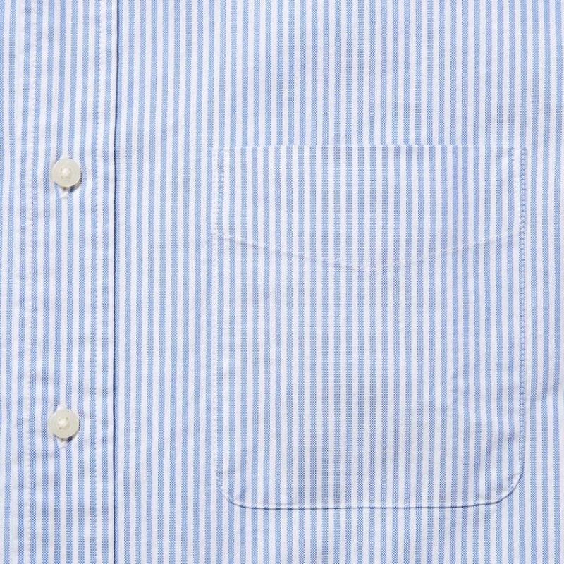 Pánské Košile Uniqlo Regular Fit Pruhovaný Oxford (Button-down Collar) Blankyt | VPEZBCT-15