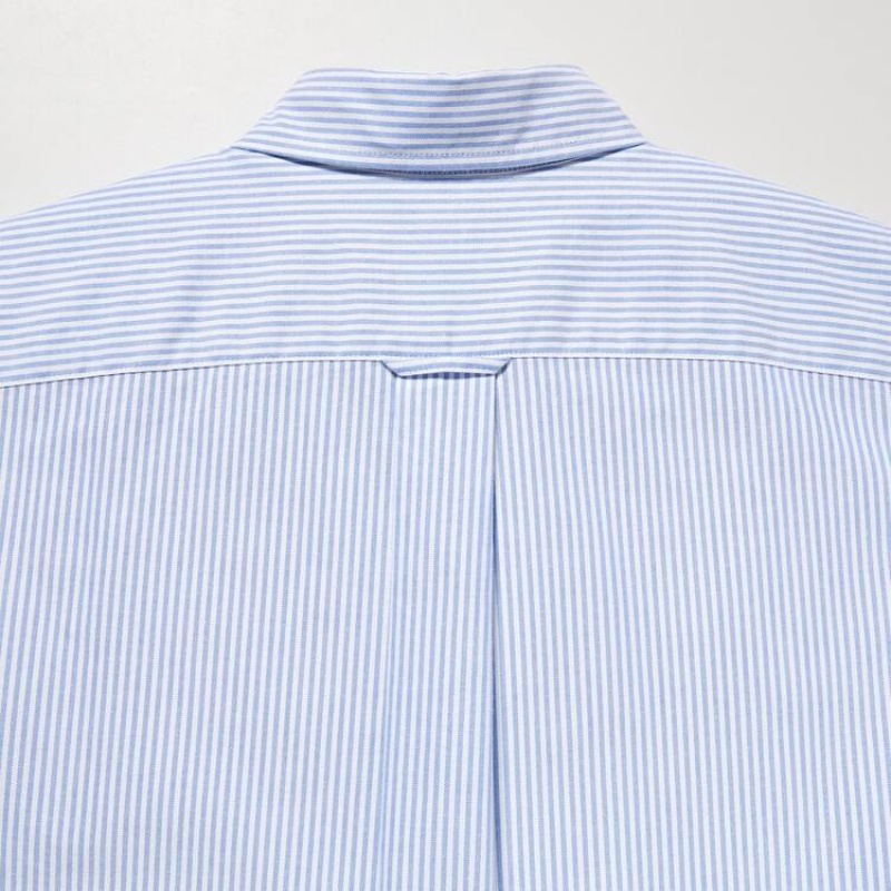 Pánské Košile Uniqlo Regular Fit Pruhovaný Oxford (Button-down Collar) Blankyt | VPEZBCT-15