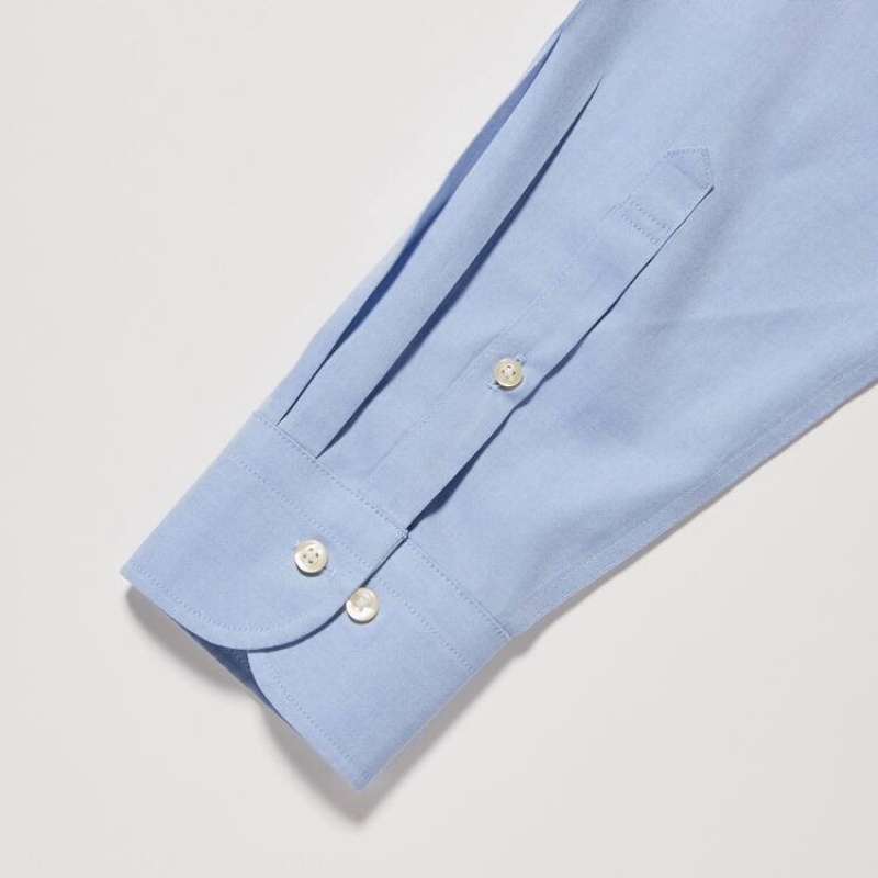 Pánské Košile Uniqlo Super Non-iron Slim Fit (2020 Season) Světle Blankyt | VFDTBZM-12