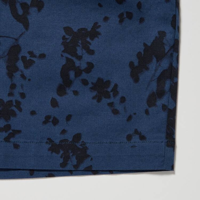 Pánské Kraťasy Uniqlo Dry Stretch Leaf Print Easy Blankyt | MBSKDOH-07