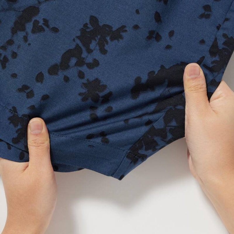 Pánské Kraťasy Uniqlo Dry Stretch Leaf Print Easy Blankyt | MBSKDOH-07