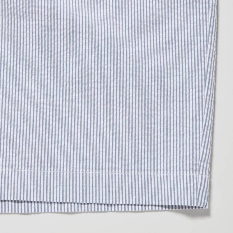 Pánské Kraťasy Uniqlo Dry Stretch Seersucker Easy Blankyt | JPOLVIN-05