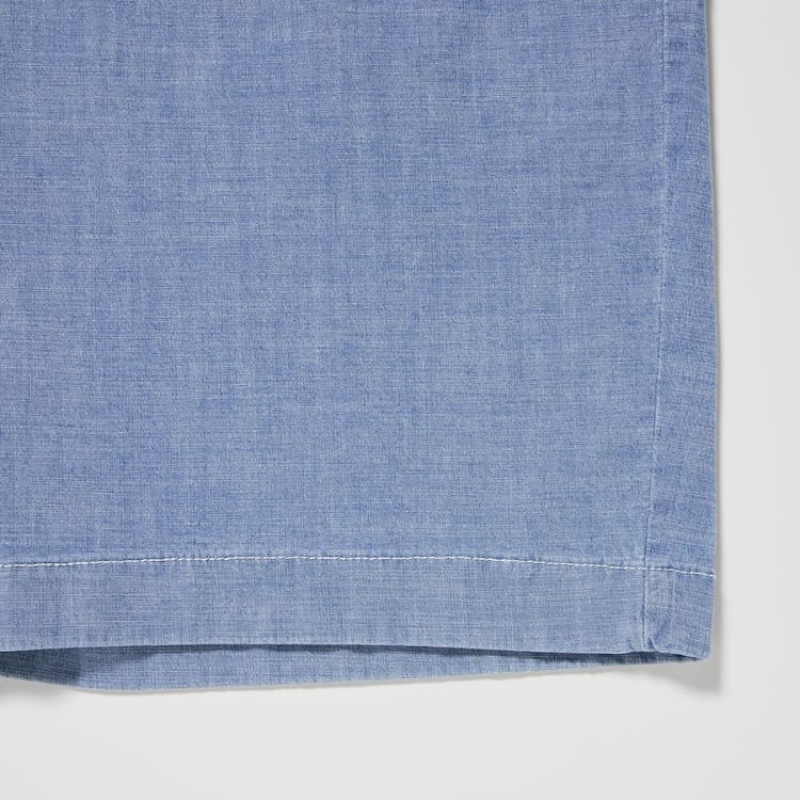 Pánské Loungewear Uniqlo Chambray Stretch Easy Blankyt | UDLKGPQ-56