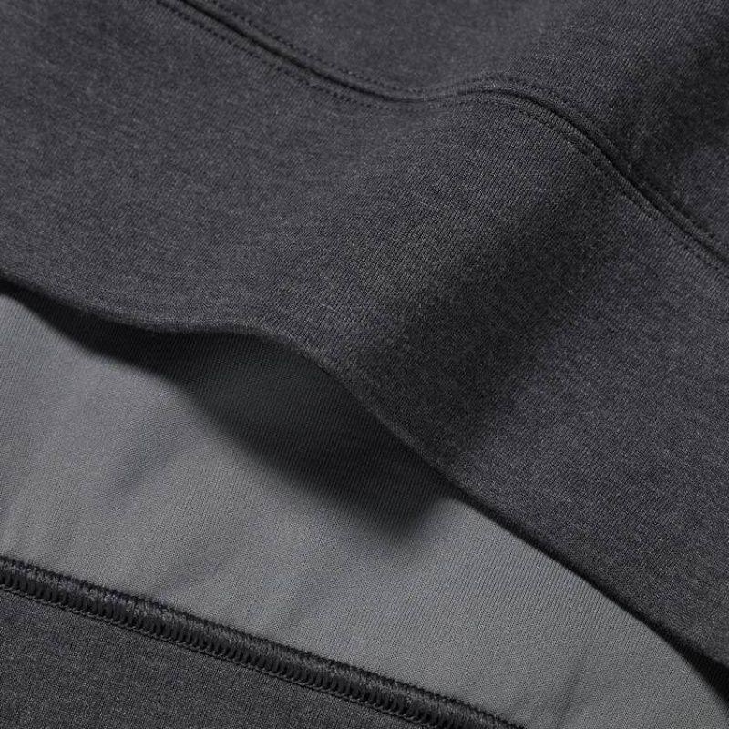 Pánské Mikina s Kapucí Uniqlo Dry Sweat Stretch Zipped Tmavě Šedé | FGINTQL-18