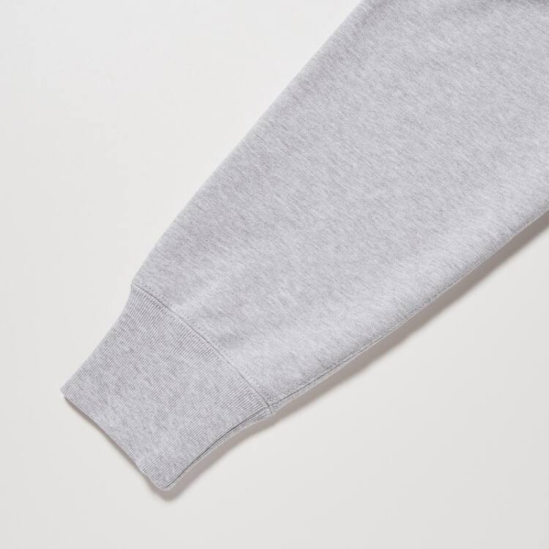 Pánské Mikina s Kapucí Uniqlo Sweat Pullover Šedé | KPWQIXG-92