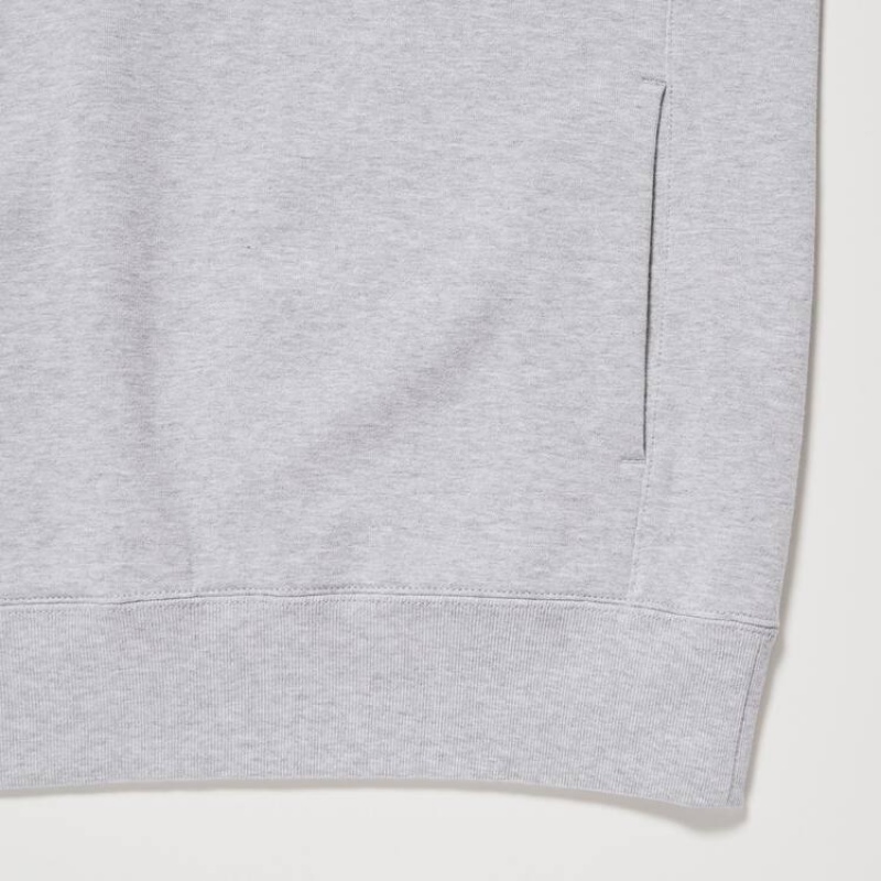 Pánské Mikina s Kapucí Uniqlo Sweat Pullover Šedé | KPWQIXG-92