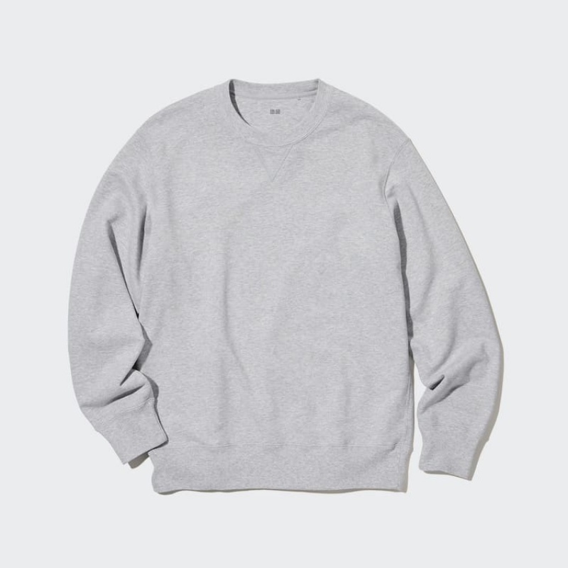 Pánské Mikiny Uniqlo Bavlněné Crew Neck Šedé | CDTJFPO-75