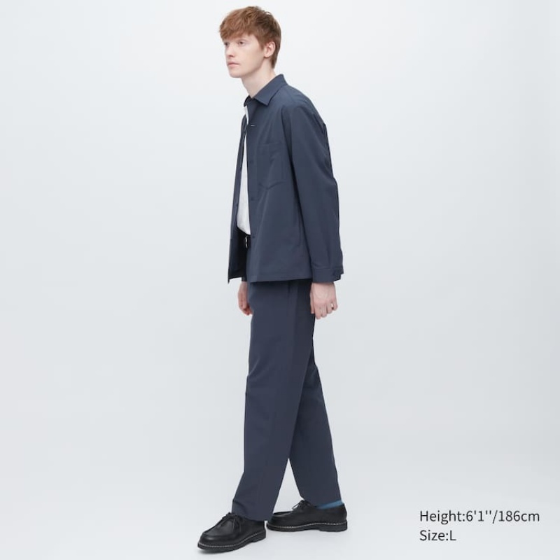 Pánské Obleky Uniqlo Airsense Ultra Light Seersucker Relaxed Fit Blankyt | AEKCPXY-56