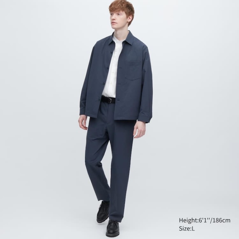 Pánské Obleky Uniqlo Airsense Ultra Light Seersucker Relaxed Fit Blankyt | AEKCPXY-56