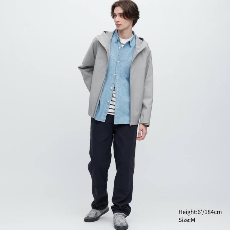 Pánské Parka Uniqlo Blocktech 3d Cut Šedé | MNFQUHC-01