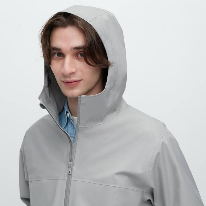 Pánské Parka Uniqlo Blocktech 3d Cut Šedé | MNFQUHC-01