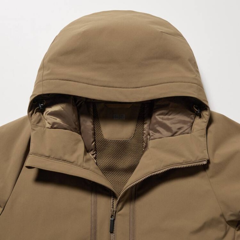 Pánské Parka Uniqlo Hybridní Down 3d Cut Hnědé | TWBXGJH-41