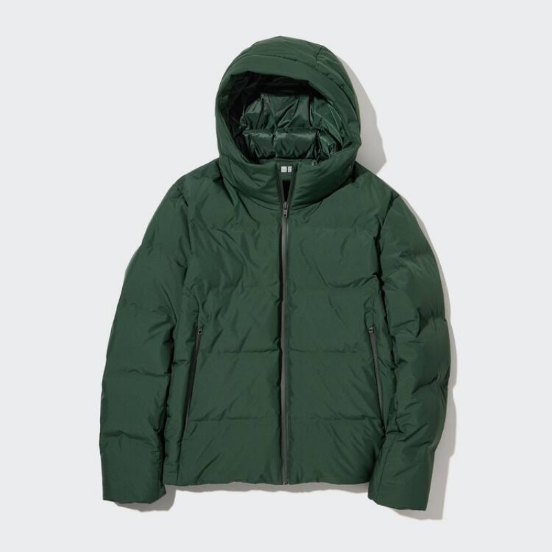 Pánské Parka Uniqlo Seamless Down 3d Cut Tmavě Zelene | LAWYRZE-19