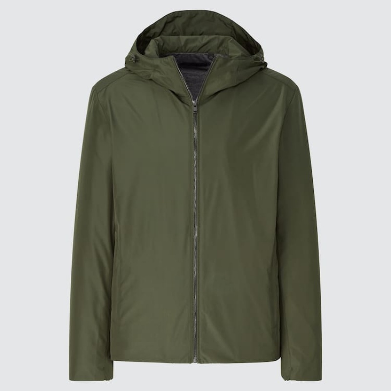 Pánské Parka Uniqlo Smooth Jersey Podšité Tmavě Zelene | VFUIBZY-48