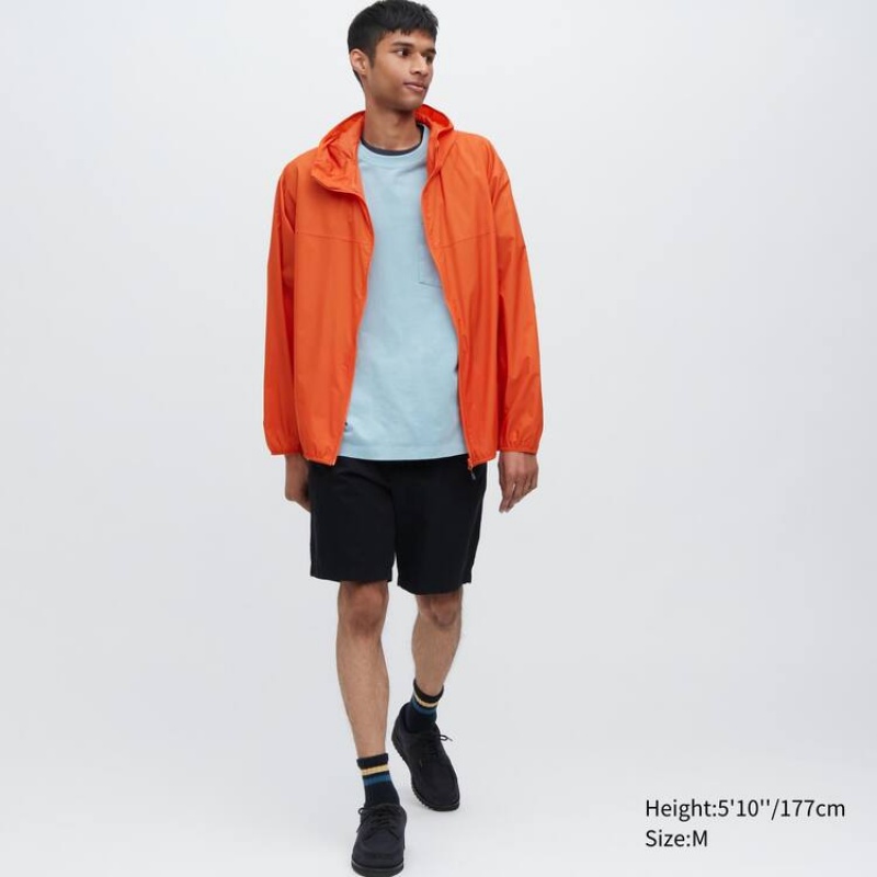 Pánské Parka Uniqlo Uv Protection 3d Cut Pocketable Oranžové | LUZXIVY-07