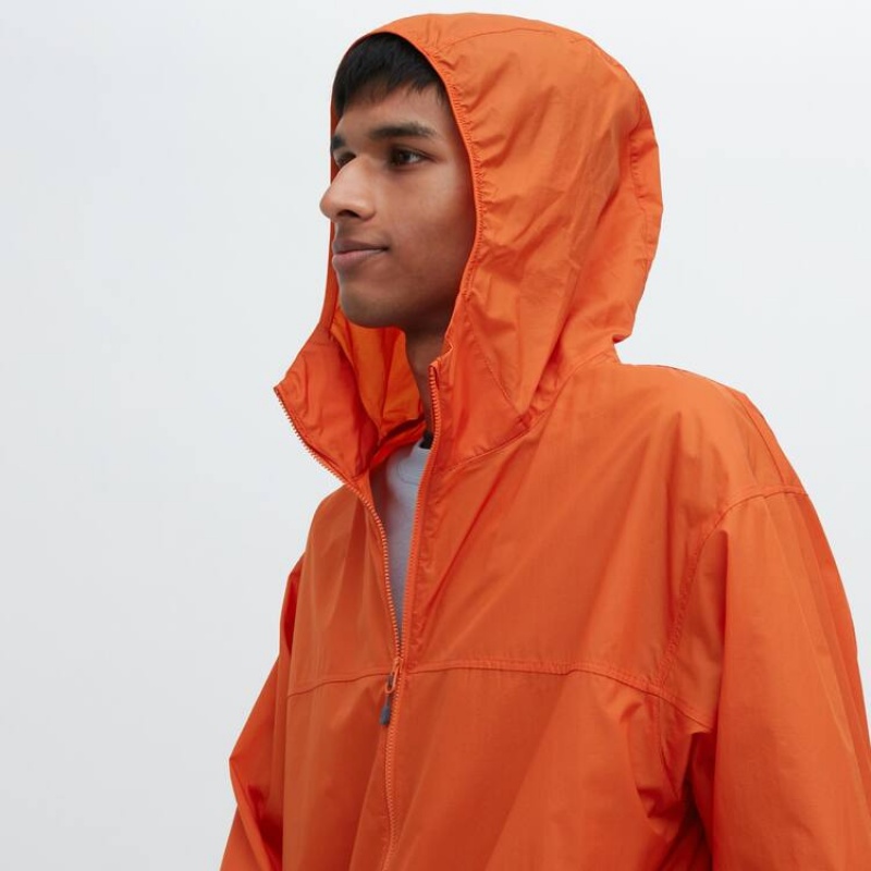 Pánské Parka Uniqlo Uv Protection 3d Cut Pocketable Oranžové | LUZXIVY-07