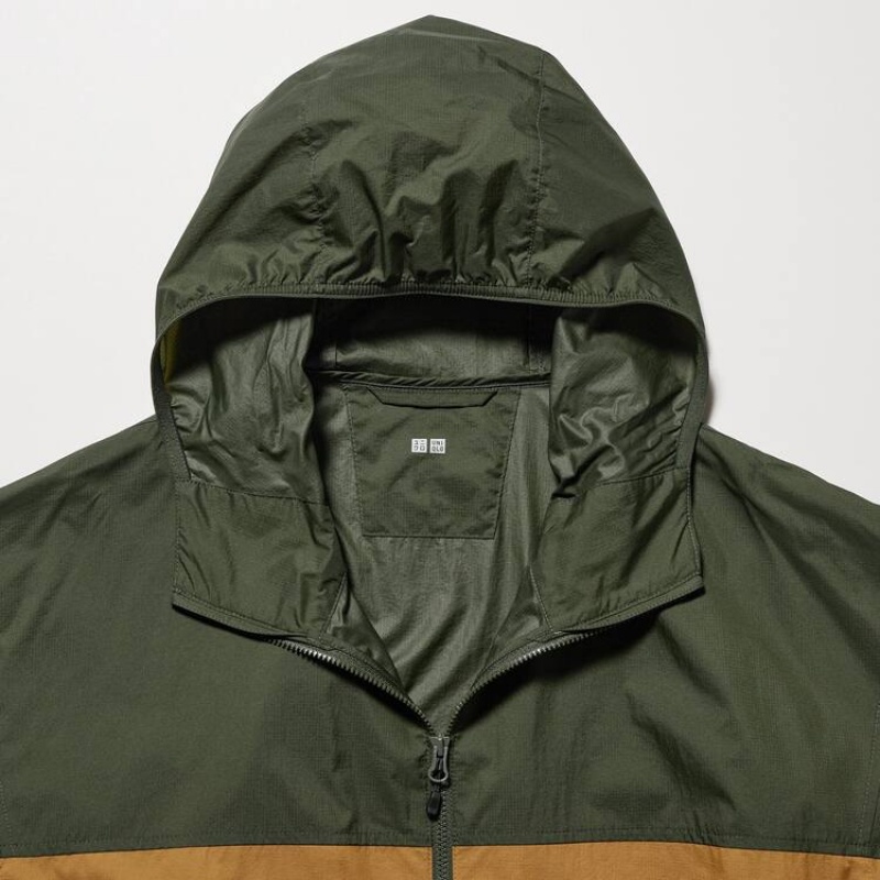 Pánské Parka Uniqlo Uv Protection 3d Cut Pocketable Hnědé | YFOVNGJ-79