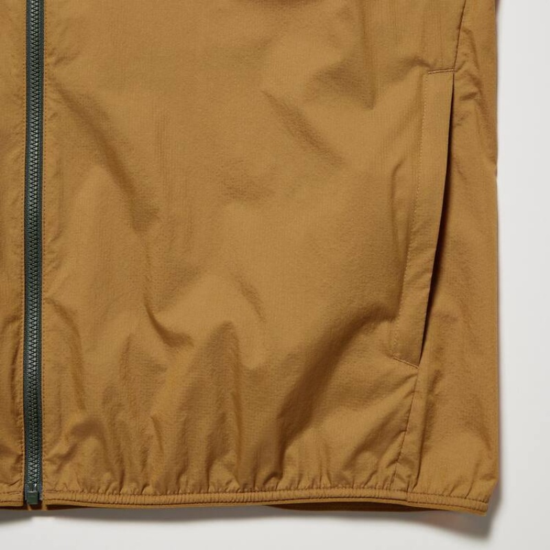 Pánské Parka Uniqlo Uv Protection 3d Cut Pocketable Hnědé | YFOVNGJ-79