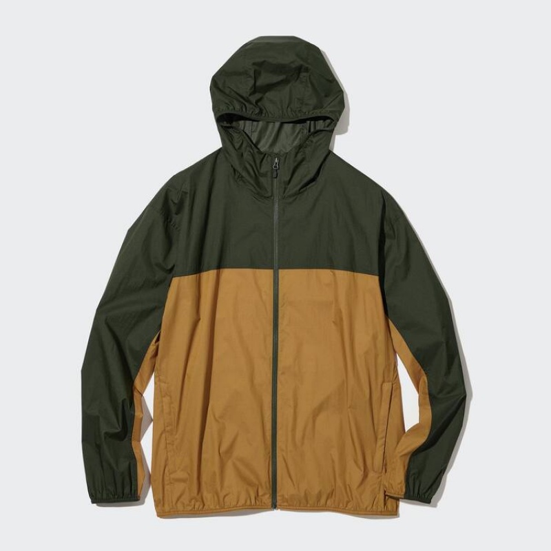 Pánské Parka Uniqlo Uv Protection 3d Cut Pocketable Hnědé | YFOVNGJ-79