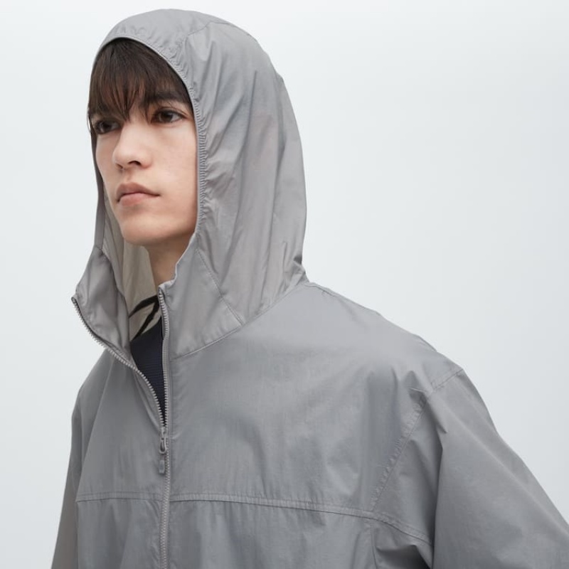 Pánské Parka Uniqlo Uv Protection Pocketable Šedé | MQGSWTK-35