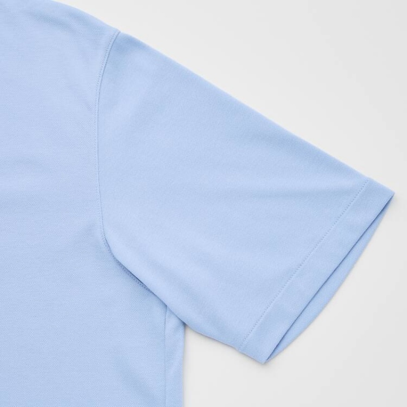 Pánské Polo Triko Uniqlo Airism Piqué Světle Blankyt | JNRHCGB-80