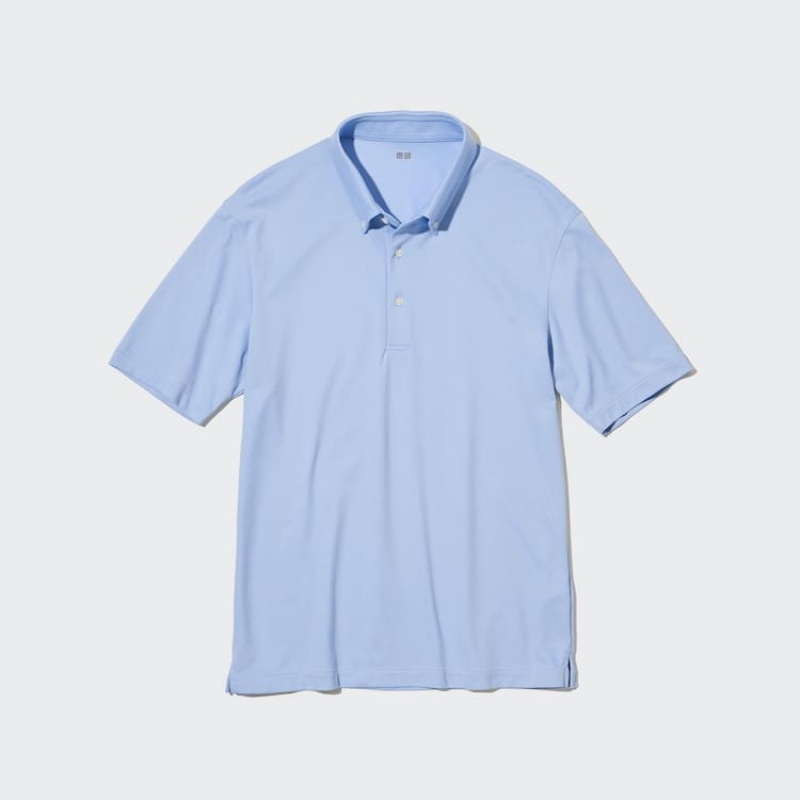 Pánské Polo Triko Uniqlo Airism Světle Blankyt | OCABNGS-25