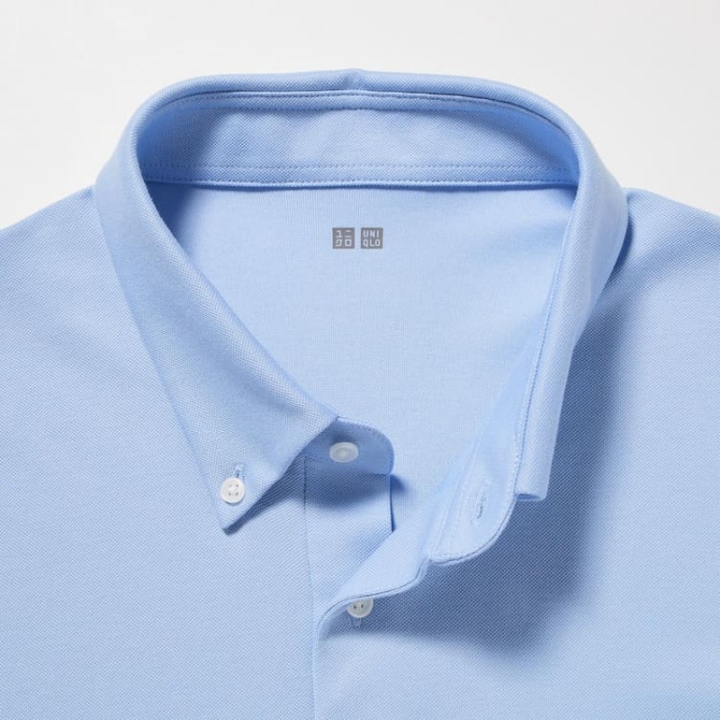 Pánské Polo Triko Uniqlo Airism Světle Blankyt | OCABNGS-25