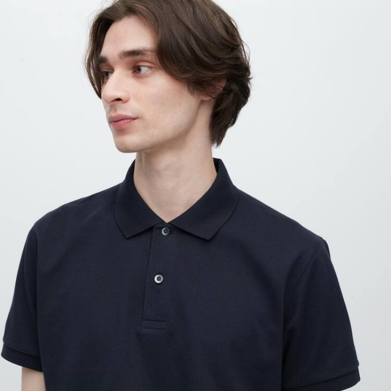 Pánské Polo Triko Uniqlo Dry Piqué Fialové | XANGTVC-92