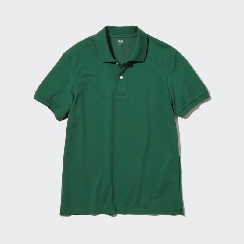 Pánské Polo Triko Uniqlo Dry Piqué Zelene | JTONGEV-48