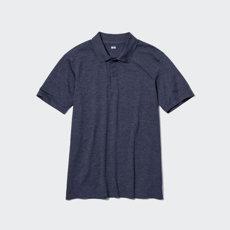 Pánské Polo Triko Uniqlo Dry-ex Tmavě Blankyt | VYWXFGD-86