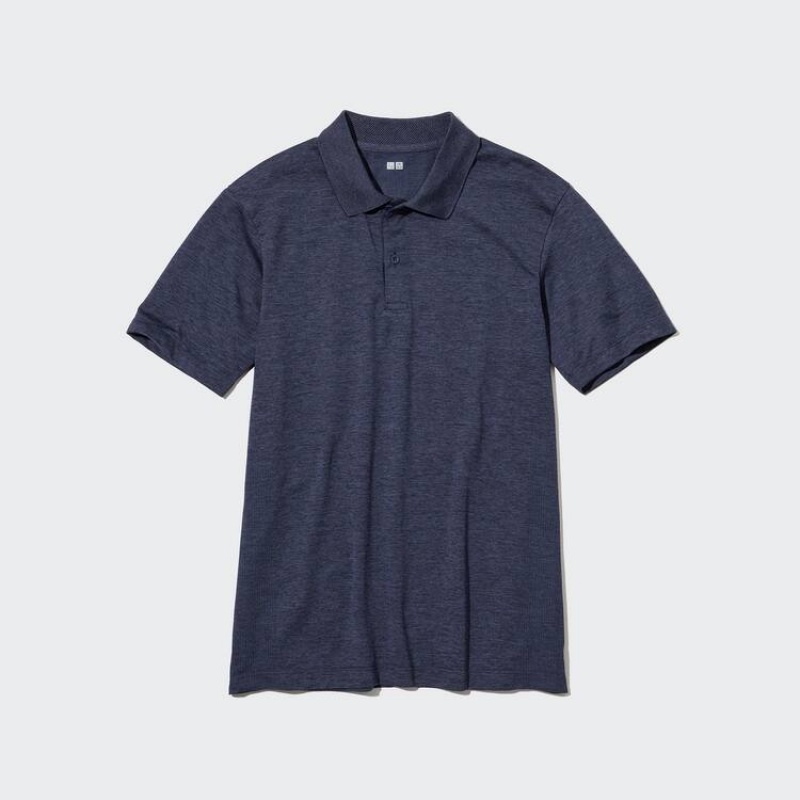 Pánské Polo Triko Uniqlo Dry-ex Tmavě Blankyt | PTSLQBM-81