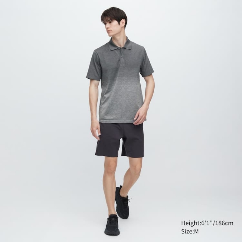 Pánské Polo Triko Uniqlo Dry-ex Šedé | IMEHBZC-29