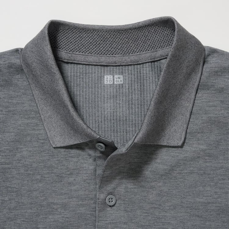 Pánské Polo Triko Uniqlo Dry-ex Šedé | IMEHBZC-29