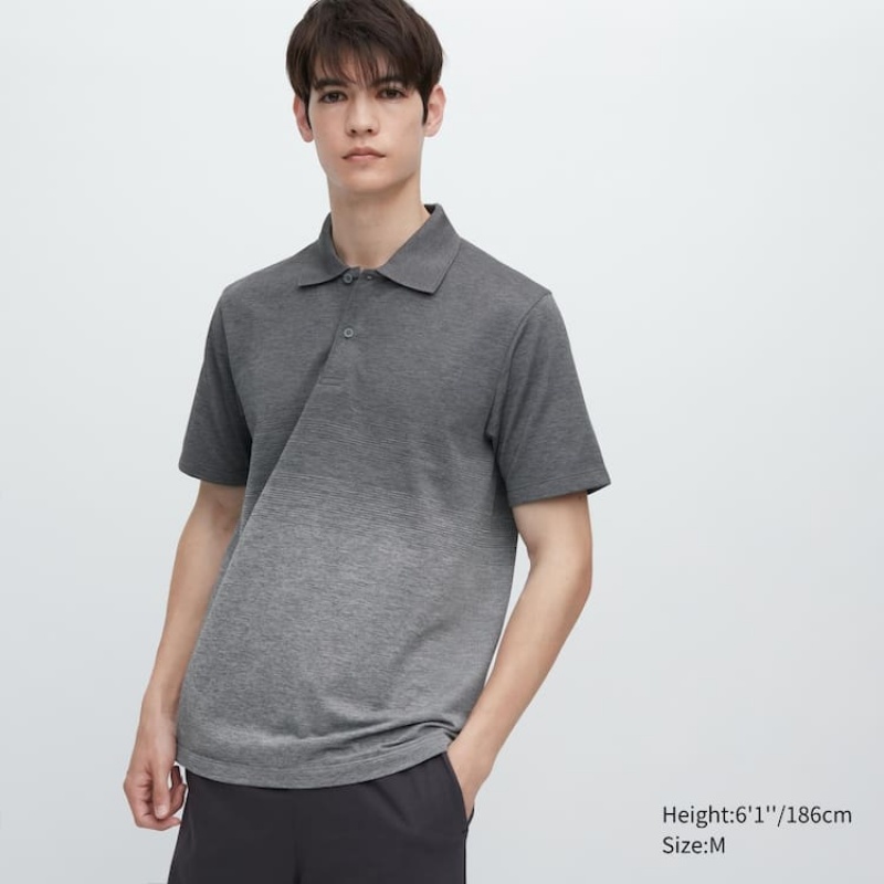 Pánské Polo Triko Uniqlo Dry-ex Šedé | IMEHBZC-29