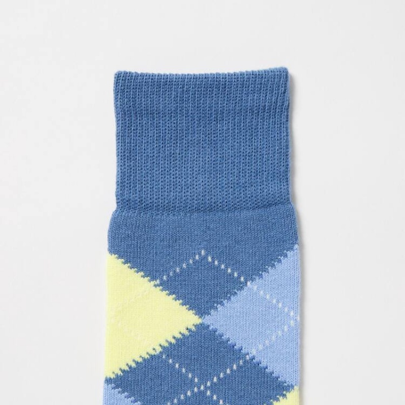 Pánské Ponožky Uniqlo Argyle Patterned Blankyt | IEDZXTA-03