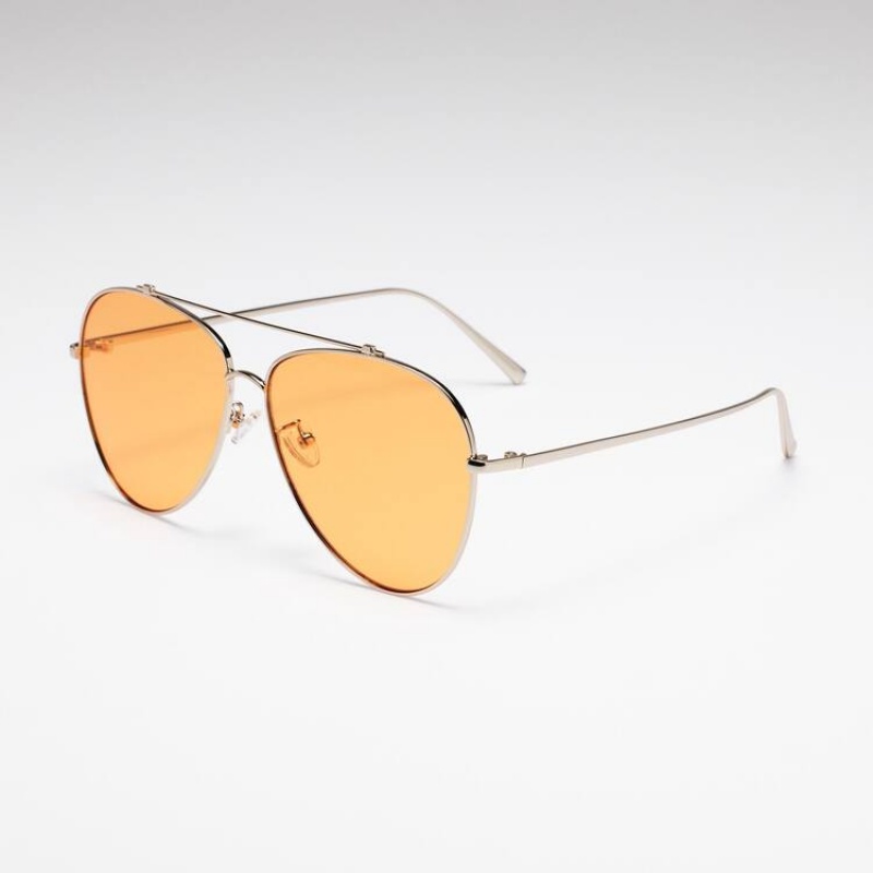 Pánské Sluneční Brýle Uniqlo Teardrop Sunglasses Oranžové | WGOUFEK-37