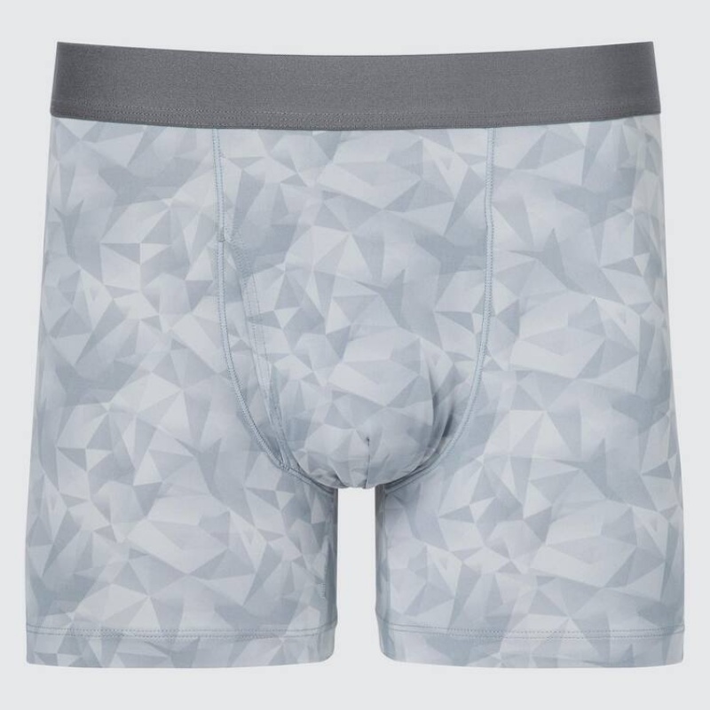 Pánské Spodní Prádlo Uniqlo Airism Geometric Boxers Šedé | NBWJYKQ-57