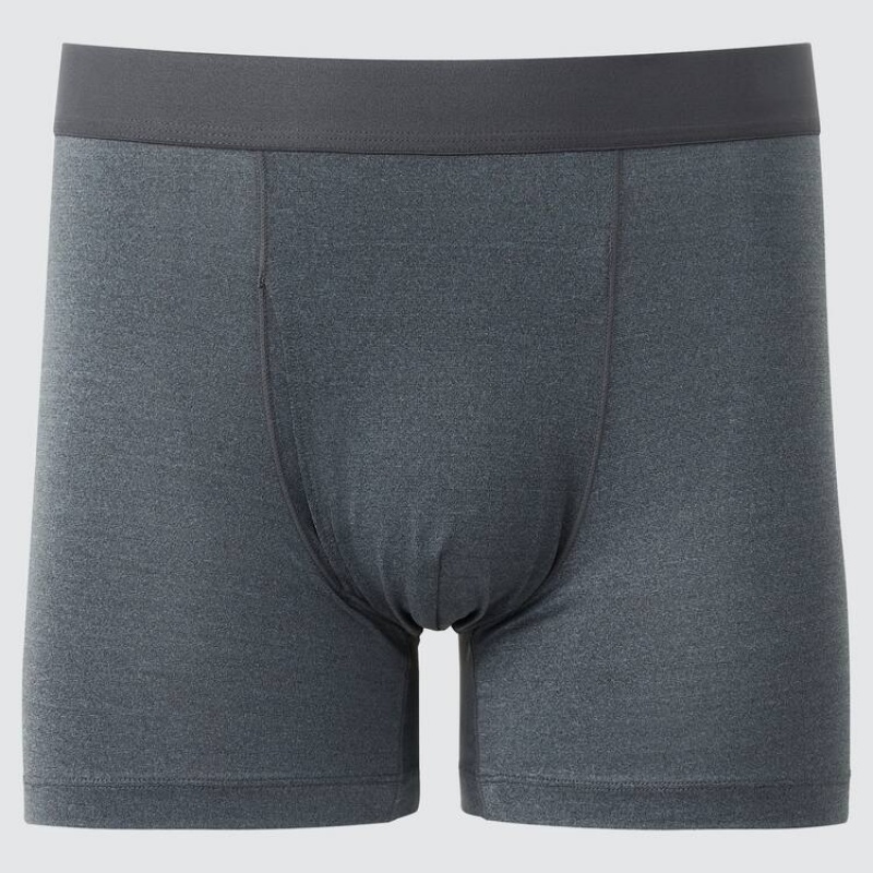 Pánské Spodní Prádlo Uniqlo Airism Heather Boxers Šedé | ZGWIXLU-42