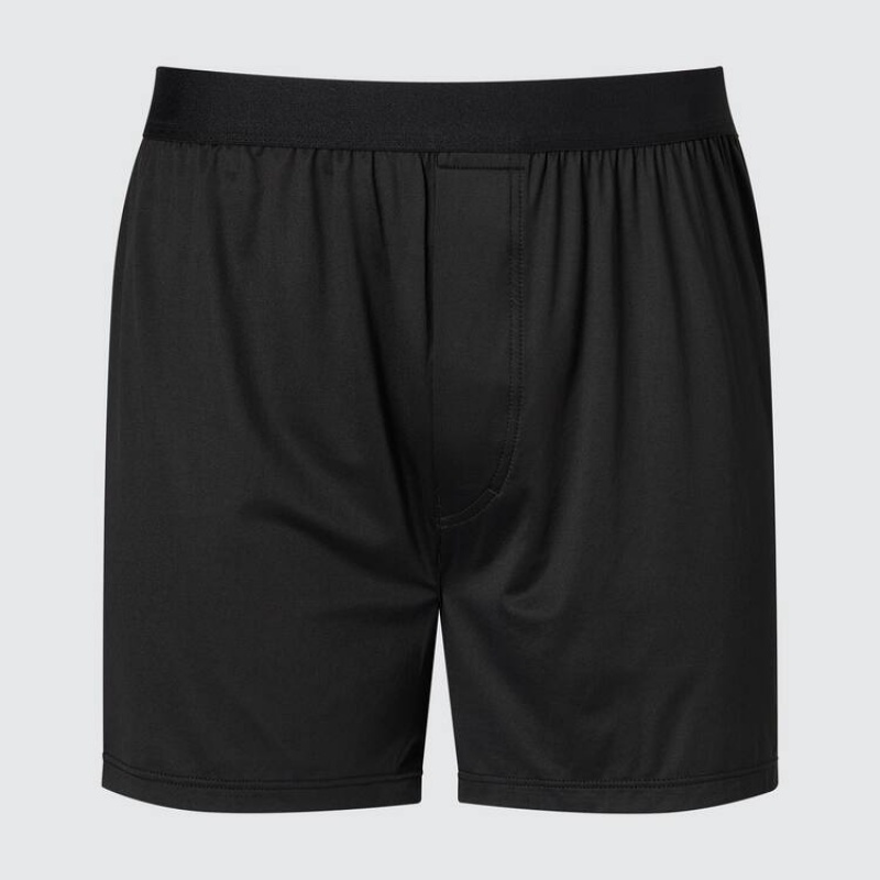 Pánské Spodní Prádlo Uniqlo Airism Loose Fit Boxers Černé | KPZIARU-05